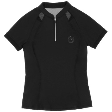 Polo Te quiero EQUITHÈME - Alice Negro Polo Te quiero EQUITHÈME - Alice Negro