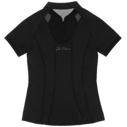 Polo Te quiero EQUITHÈME - Alice Negro Polo Te quiero EQUITHÈME - Alice Negro