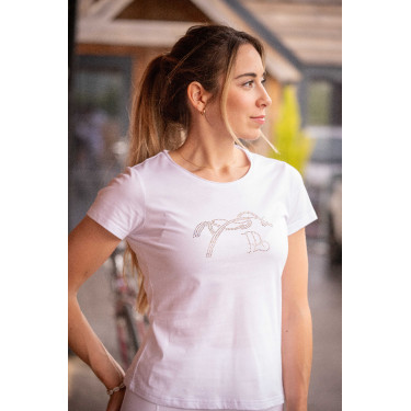 Camiseta Pénélope Iconic Strass Blanco