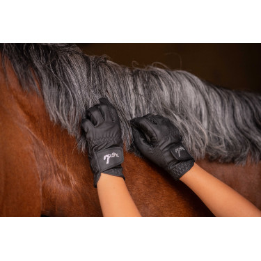 Guantes EDEN BY PENELOPE Prisma strass niño Negro