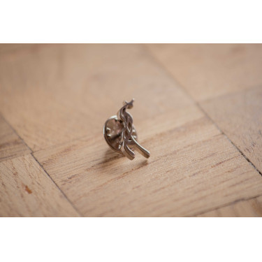 Pin Pénélope Abbie Plateado Gris