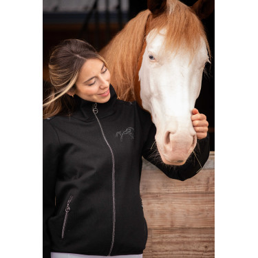 Chaqueta Pénélope Tweeny con strass Negro
