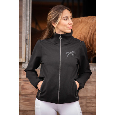 Chaqueta Pénélope Tweeny con strass Negro