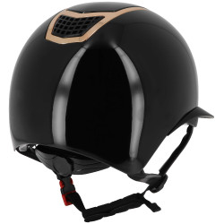 Casco Equithème Airy LM Negro brillante / oro rosa