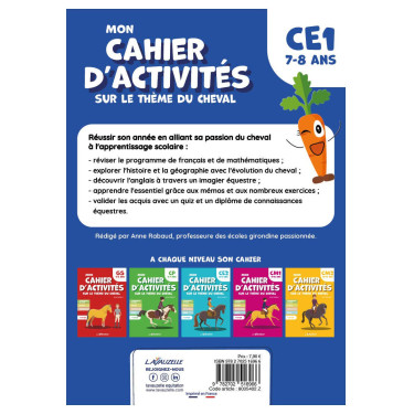 Mi Cuaderno de Actividades - Nivel CE1 LAVAUZELLE