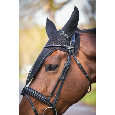 Orejeras antimoscas PENELOPE con pedrería Negro