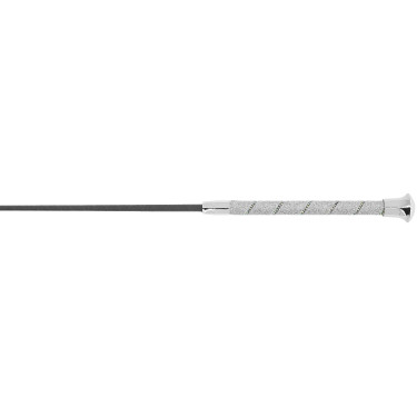 Dressurgerte Whip & Go Strassy Plateado Gris