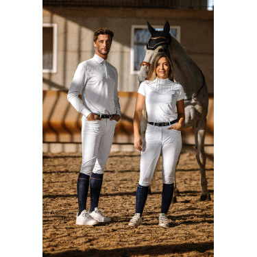 Polo EQUITHÈME 'Funza' de manga corta Blanco Polo EQUITHÈME 'Funza' de manga corta Blanco