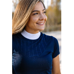 Polo EQUITHÈME 'Funza' de manga corta Azul marino