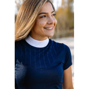 Polo EQUITHÈME 'Funza' de manga corta Azul marino