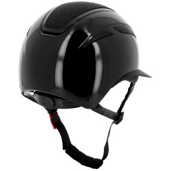 Casco EQUITHEME Agris visera ancha Negro brillante celeste Casco EQUITHEME Agris visera ancha Negro brillante celeste