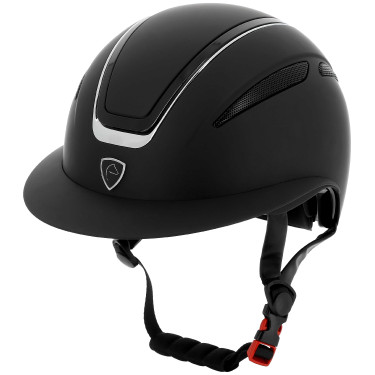 Casco EQUITHEME Agris visera ancha Negro laminado