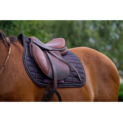 Manta de montar Equithème Domino Púrpura Violeta Manta de montar Equithème Domino Púrpura Violeta