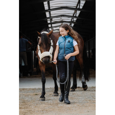 Chaleco sin mangas Equithème Lina para niños Turquesa Azul