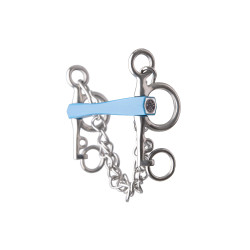 Mors pelham Metalab Flexi recto ramas cortas Azul