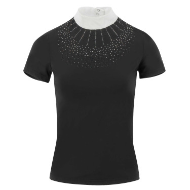 Polo Equithème London de manga corta Negro