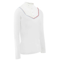 Polo Equithème Cabourg lange mouwen Blanco
