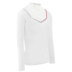 Polo Equithème Cabourg lange mouwen Blanco