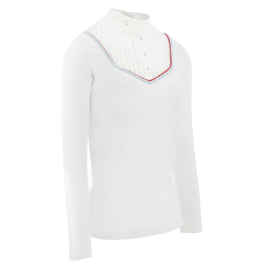 Polo Equithème Cabourg lange mouwen Blanco Polo Equithème Cabourg lange mouwen Blanco
