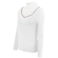 Polo Equithème Cabourg lange mouwen Blanco