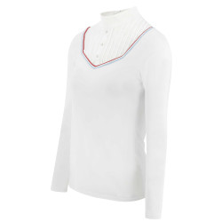 Polo Equithème Cabourg lange mouwen Blanco