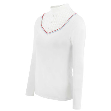 Polo Equithème Cabourg lange mouwen Blanco Polo Equithème Cabourg lange mouwen Blanco
