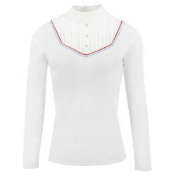 Polo Equithème Cabourg lange mouwen Blanco