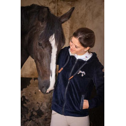 Sudadera con cremallera Emy Velvet Pénélope Azul marino Sudadera con cremallera Emy Velvet Pénélope Azul marino