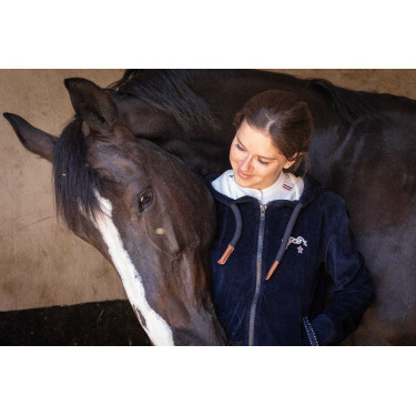 Sudadera con cremallera Emy Velvet Pénélope Azul marino Sudadera con cremallera Emy Velvet Pénélope Azul marino