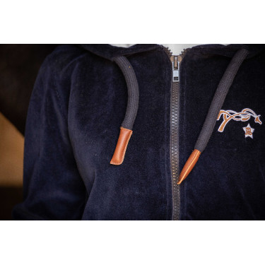 Sudadera con cremallera Emy Velvet Pénélope Azul marino Sudadera con cremallera Emy Velvet Pénélope Azul marino