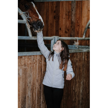 Gewatteerde jas Equithème Lara kind Gris