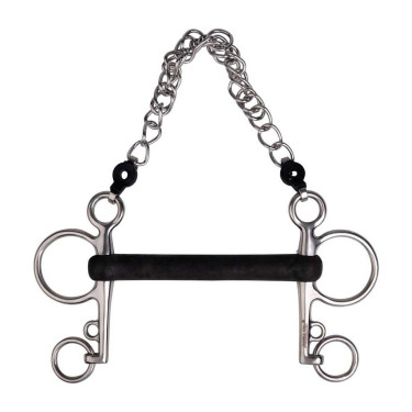 Pelham Metalab de goma rígida recto