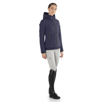 Chaqueta acolchada Ego7 Galy Lux con capucha desmontable para mujer Gris hielo