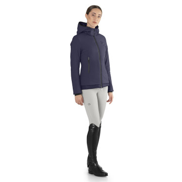 Chaqueta acolchada Ego7 Galy Lux con capucha desmontable para mujer Marino Azul marino