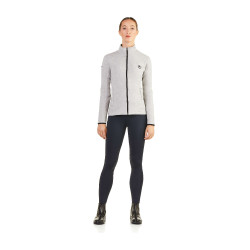 Sudadera con cremallera Ego7 Z0W repelente al agua para mujer Gris mezcla