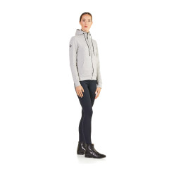 Sudadera con capucha con cremallera Ego7 Z0W repelente al agua para mujer Gris mezcla