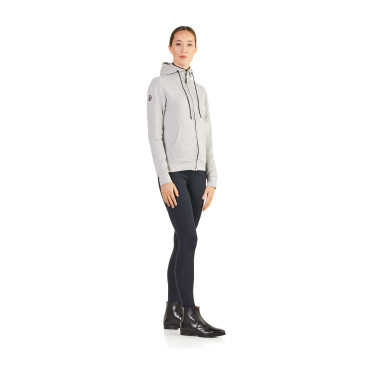 Sudadera con capucha con cremallera Ego7 Z0W repelente al agua para mujer Gris mezcla
