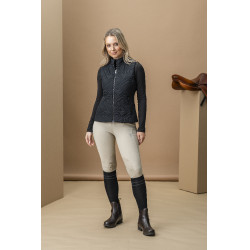 Chaleco acolchado sin mangas Horseware AA Neve Monogram mujer Negro