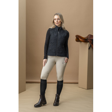 Chaleco acolchado sin mangas Horseware AA Neve Monogram mujer Negro