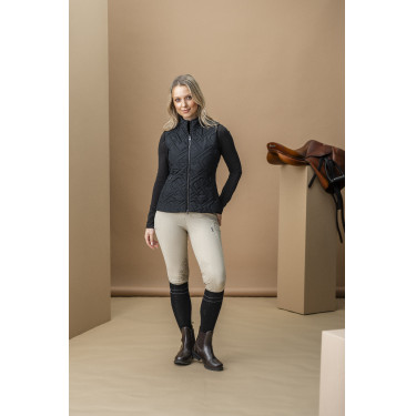 Chaleco acolchado sin mangas Horseware AA Neve Monogram mujer Negro