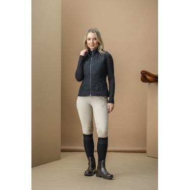 Chaleco acolchado sin mangas Horseware AA Neve Monogram mujer Negro