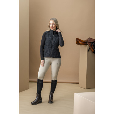 Chaleco acolchado sin mangas Horseware AA Neve Monogram mujer Negro