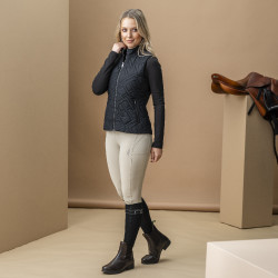 Chaleco acolchado sin mangas Horseware AA Neve Monogram mujer Negro