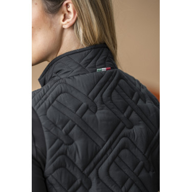 Chaleco acolchado sin mangas Horseware AA Neve Monogram mujer Negro