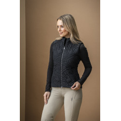 Chaleco acolchado sin mangas Horseware AA Neve Monogram mujer Negro
