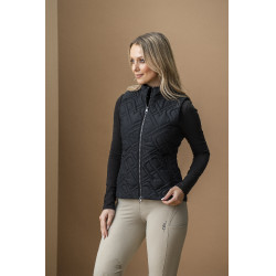 Chaleco acolchado sin mangas Horseware AA Neve Monogram mujer Negro