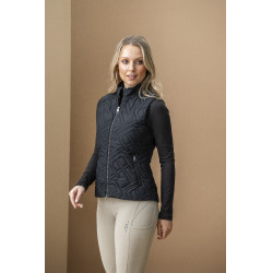 Chaleco acolchado sin mangas Horseware AA Neve Monogram mujer Negro
