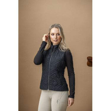 Chaleco acolchado sin mangas Horseware AA Neve Monogram mujer Negro