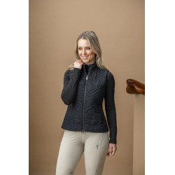 Chaleco acolchado sin mangas Horseware AA Neve Monogram mujer Negro
