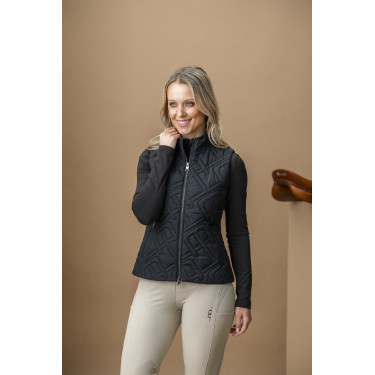 Chaleco acolchado sin mangas Horseware AA Neve Monogram mujer Negro